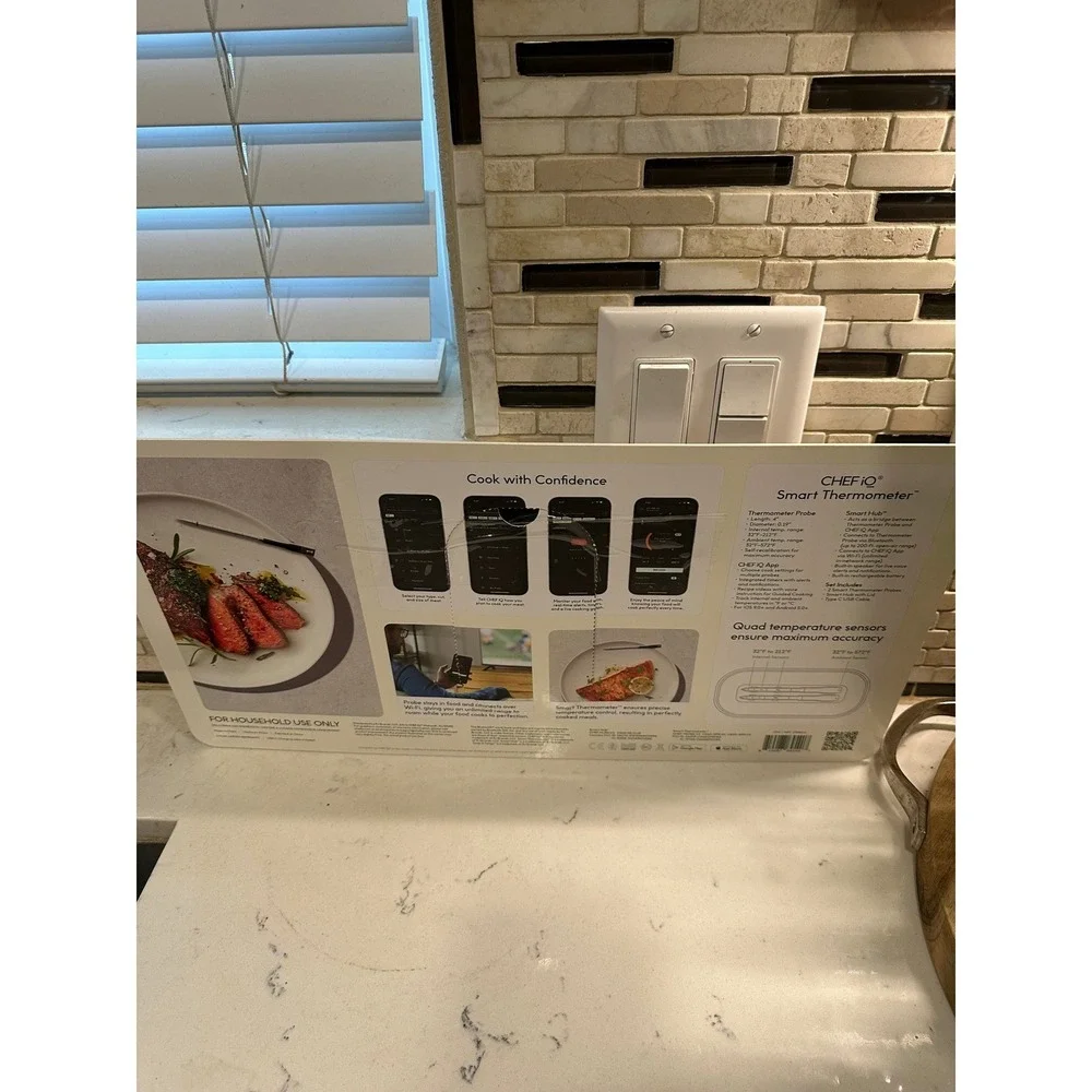 CHEF iQ Black‎ Smart Thermometer 2-Probe Wi-Fi Bluetooth Set OS